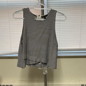 Banana Republic Black and White Striped Tank Top